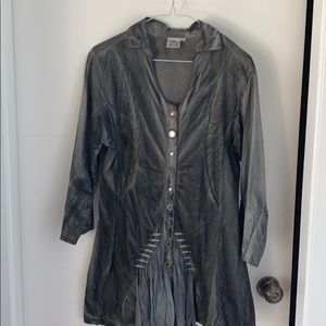 Parsley & Sage grey coat/dress with button detail